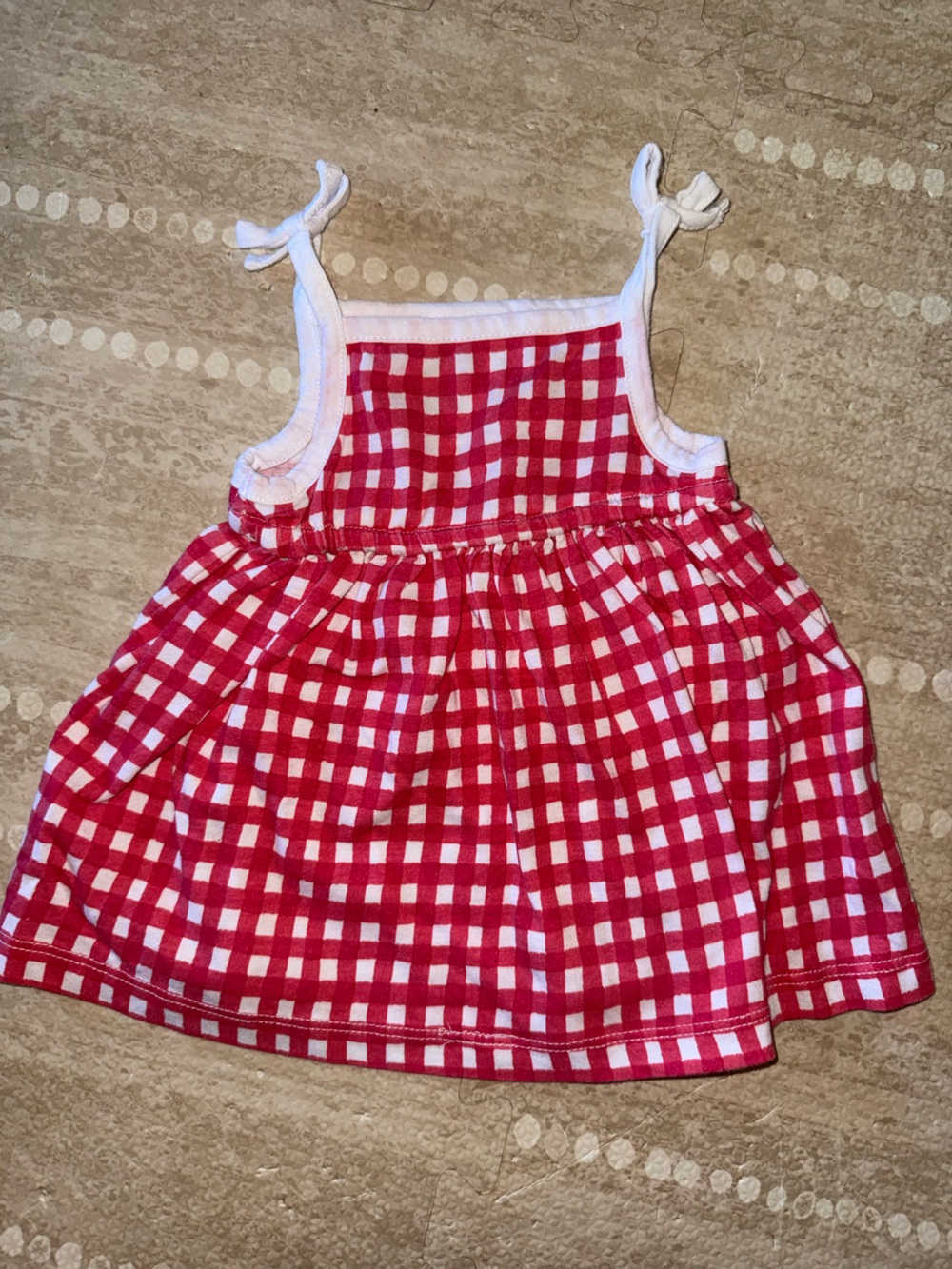 First‎ Impressions Red and White Gingham Sleeveless Dress